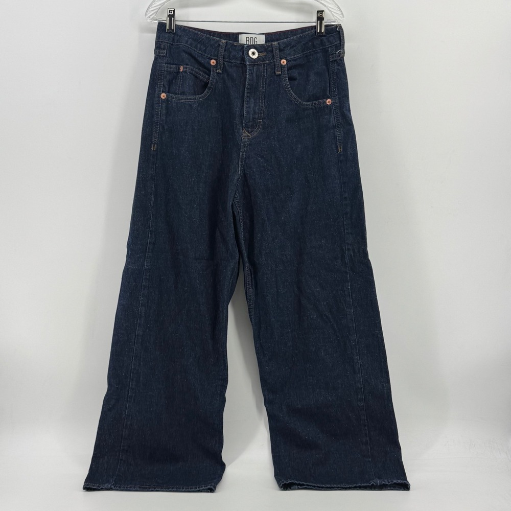 BDG Urban Outfitters Wide Leg Skater Jeans Dark Wash Indigo 28W 32L High Rise